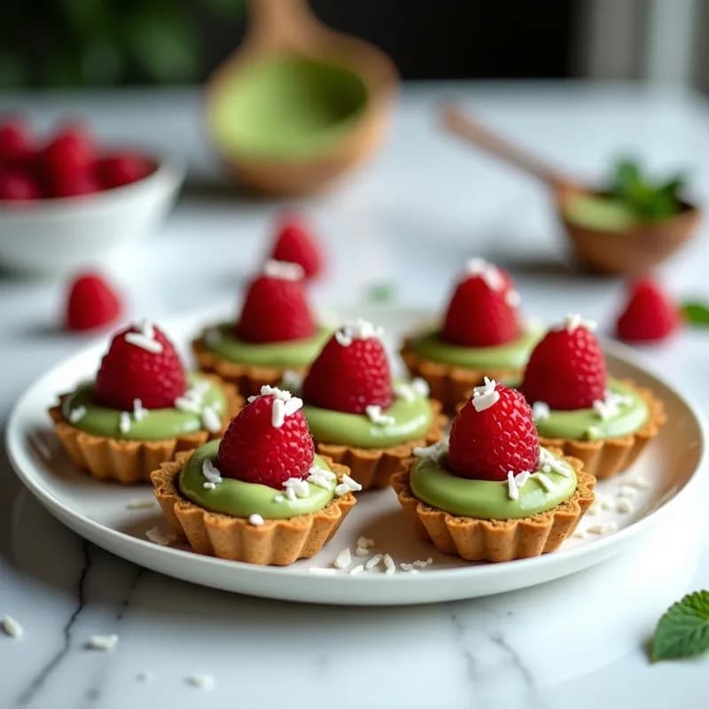 Tartaleta Vegana de Matcha y Frambuesa: Receta Sin Horno y Sin Gluten