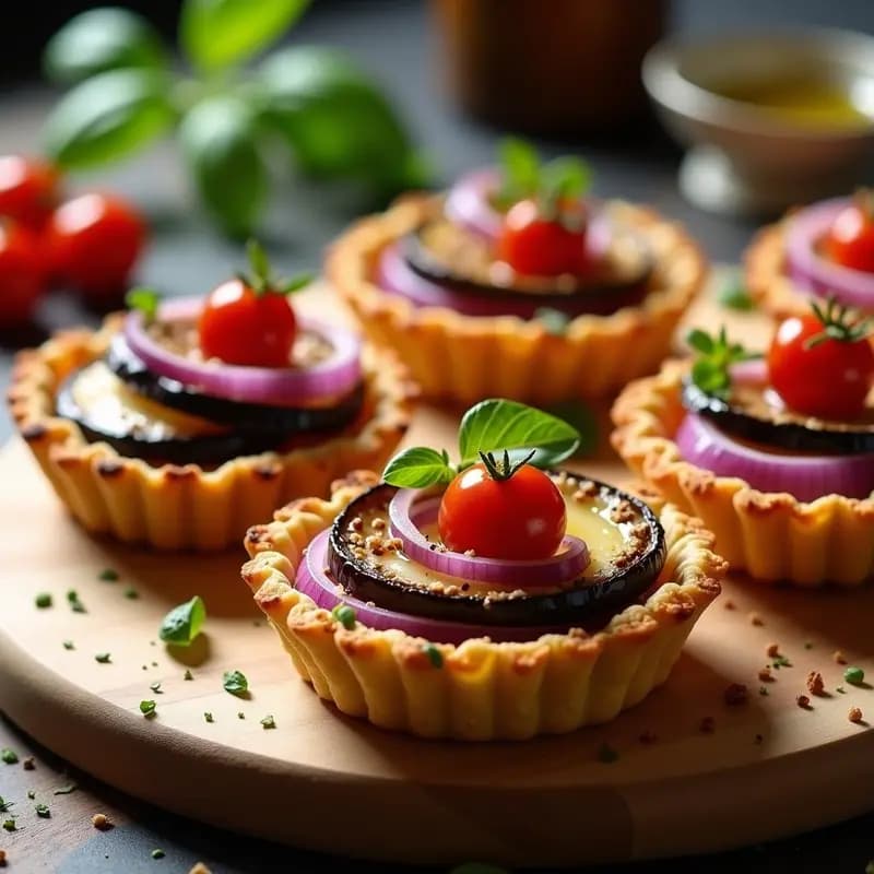Tartaleta Vegana de Berenjena y Zaatar: Receta Crujiente y Alta en Fibra en 25 Minutos