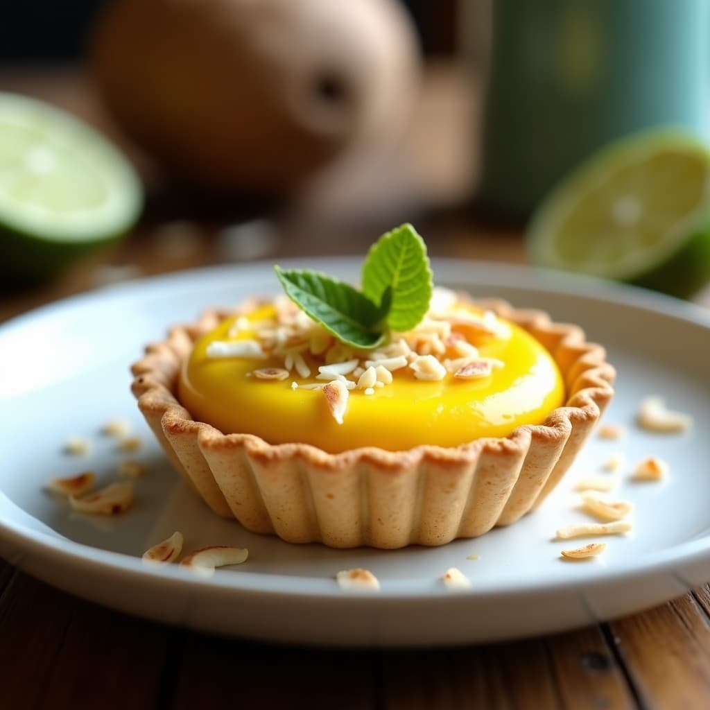 Tartaleta de Yaca Madura y Cúrcuma: Postre Vegano Sin Gluten con Toque Tailandés
