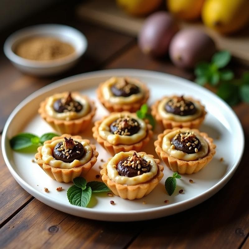 Tartaletas de Zaatar y Berenjena Ahumada: Receta Libanesa Gourmet en 20 Minutos