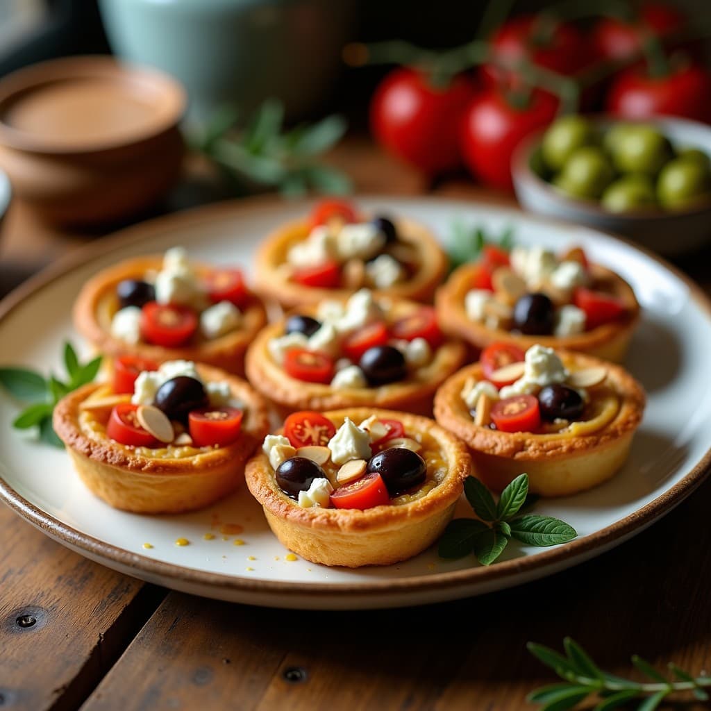 Tartaletas de Aceituna Kalamata y Queso Feta: Receta Griega en Airfryer y Baja en Calorías