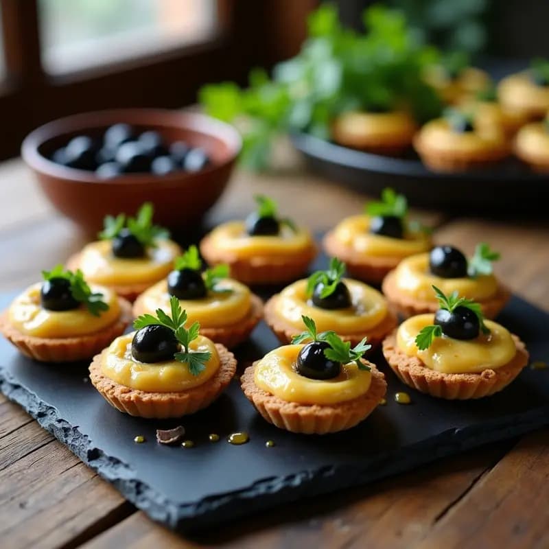 Tartaletas de Aceituna Negra y Anchoas: Aperitivo Italiano Keto Sin Horno