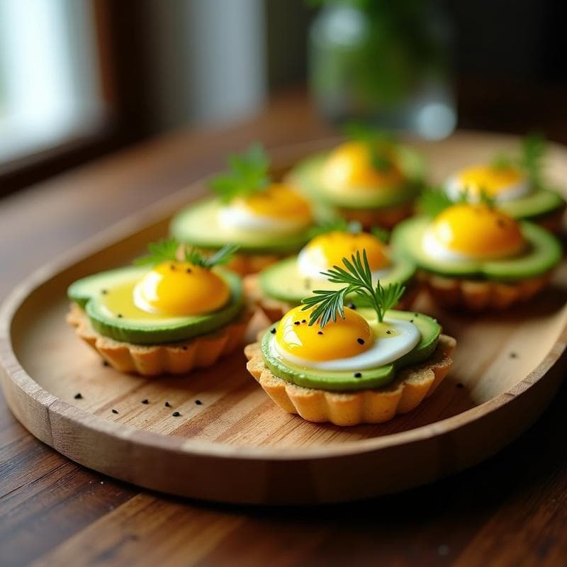 Tartaletas de Aguacate y Huevos de Codorniz con Caviar de Limón: Aperitivo Francés Keto en 8 Minutos