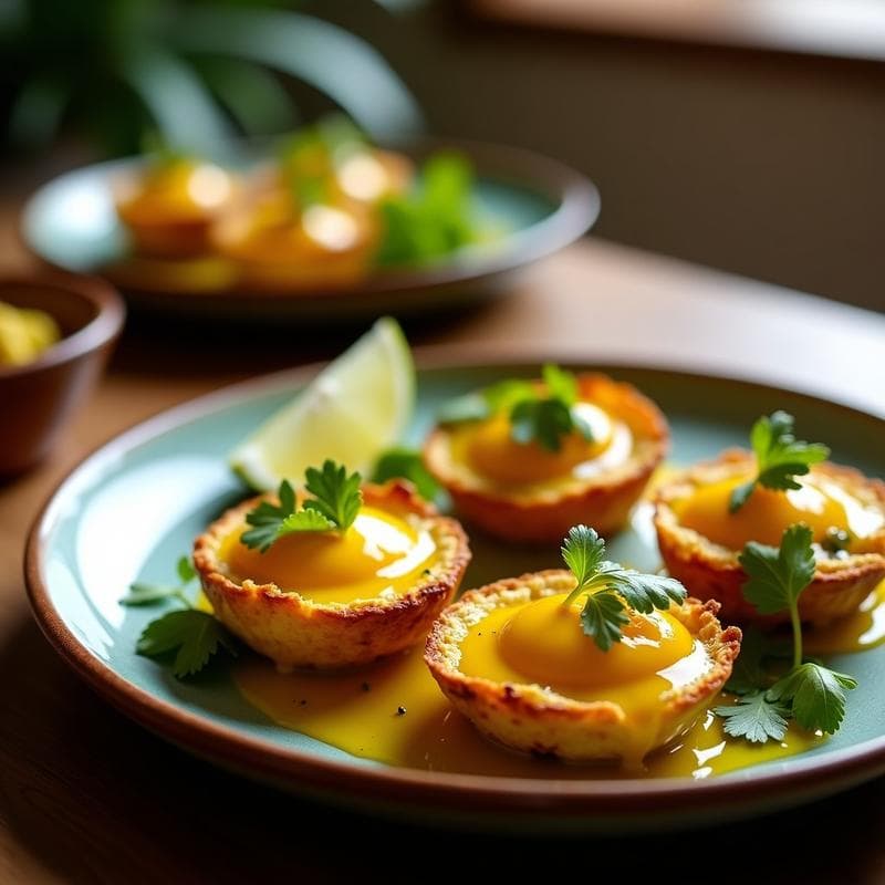 Tartaletas de Aguacate y Huevos Escabechados: Aperitivo Peruano en Airfryer