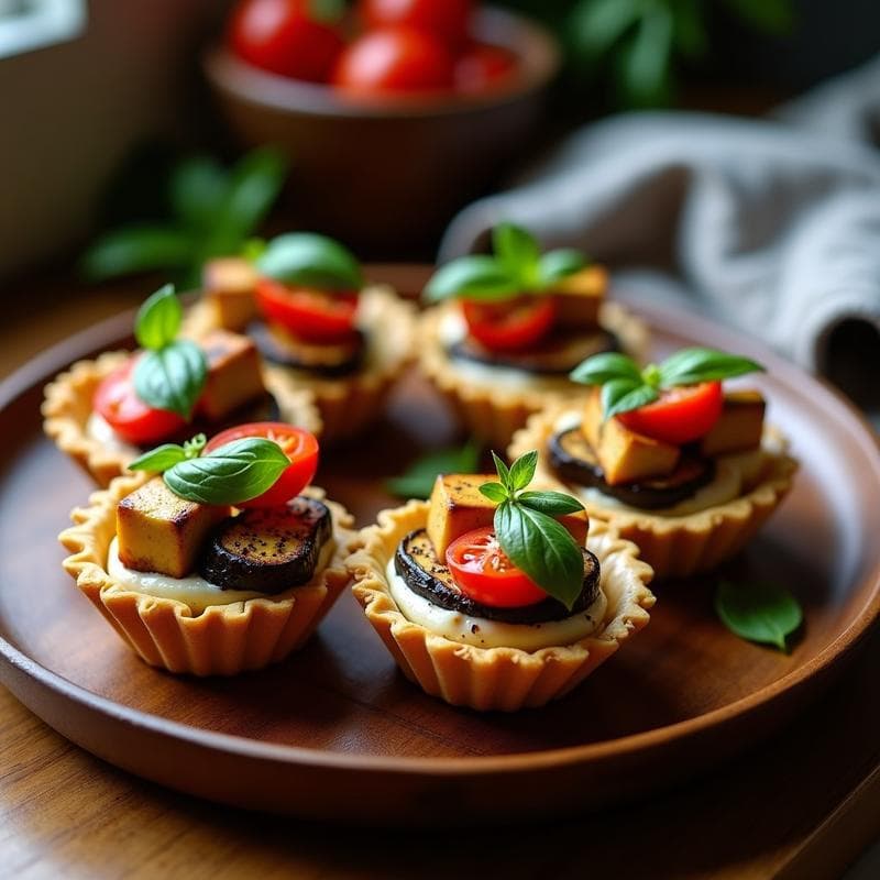 Tartaletas Ahumadas de Berenjena y Tofu: Receta Vegana con Feta de Anacardos en 25 Minutos