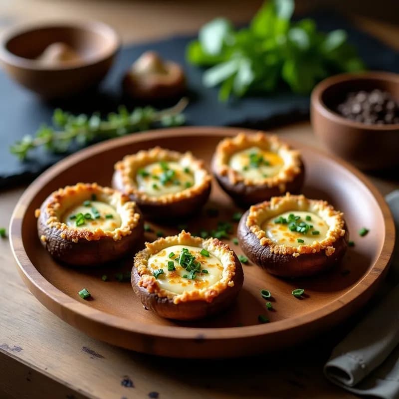 Tartaletas Ahumadas de Champiñones y Trufa Negra: Receta Gourmet en Airfryer sin Masa