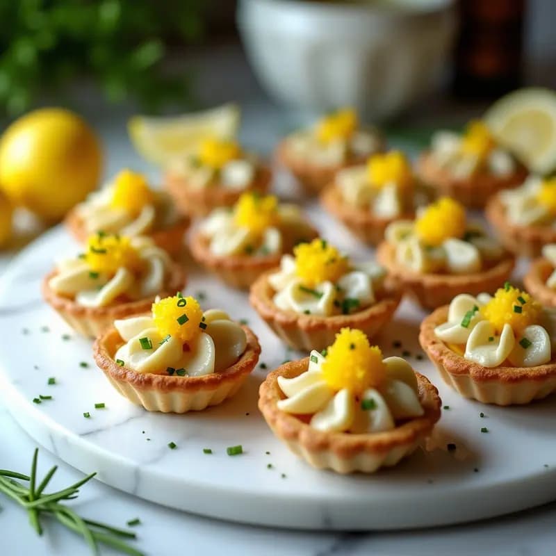 Tartaletas de Alcachofa con Ventresca de Atún y Caviar de Limón: Aperitivo Español Elegante
