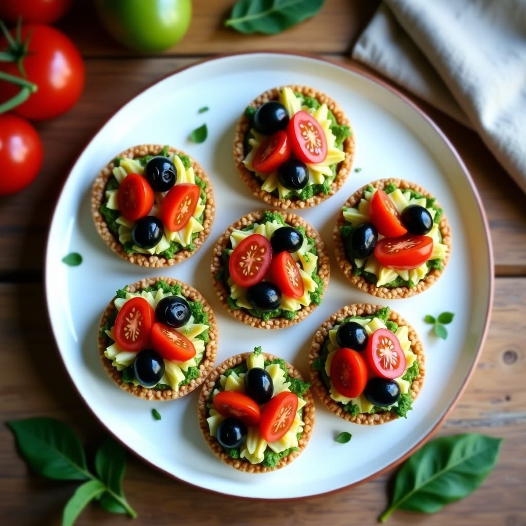Tartaletas de Alcachofa y Pesto de Periwinkle: Receta Griega Sin Horno con Base de Semillas