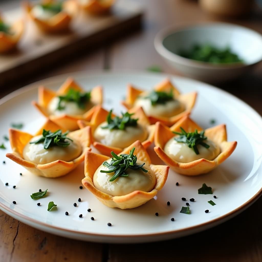 Tartaletas de Alga Wakame y Queso de Anacardos: Receta Japonesa Vegana en Airfryer