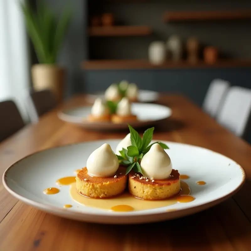 Tartaletas de Algarroba y Tahini con Helado de Dátil: Postre Mediterráneo Sin Horno