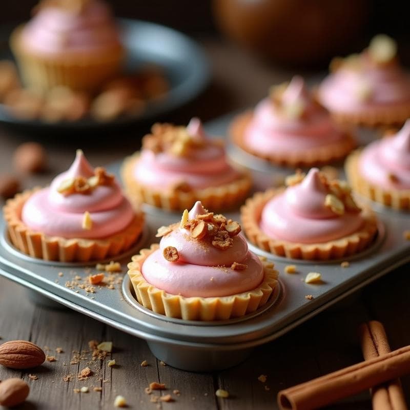 Tartaletas de Algodón de Azúcar y Frutos Secos: Postre Sin Azúcar con Base de Claras
