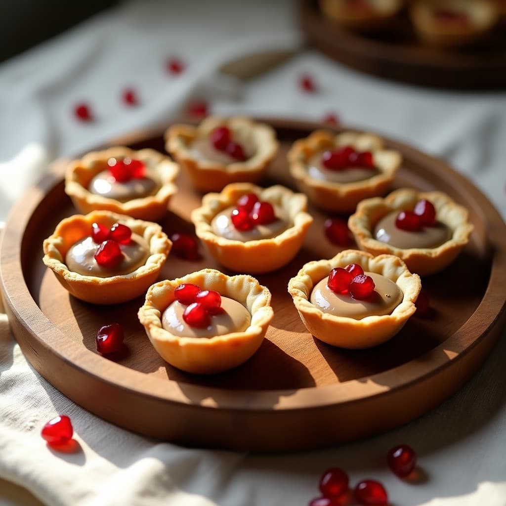 Tartaletas de Base de Almendra con Crema de Berenjena y Granada: Aperitivo Persa Sin Gluten