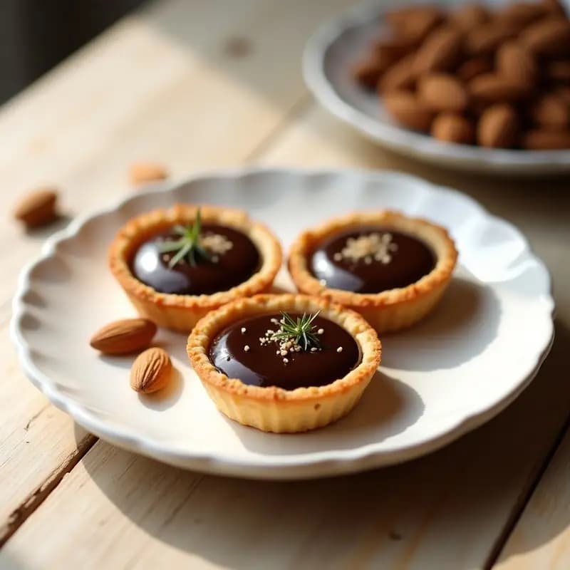 Tartaletas de Masa de Almendra con Relleno de Chocolate y Aceite de Oliva: Postre Español Sin Gluten
