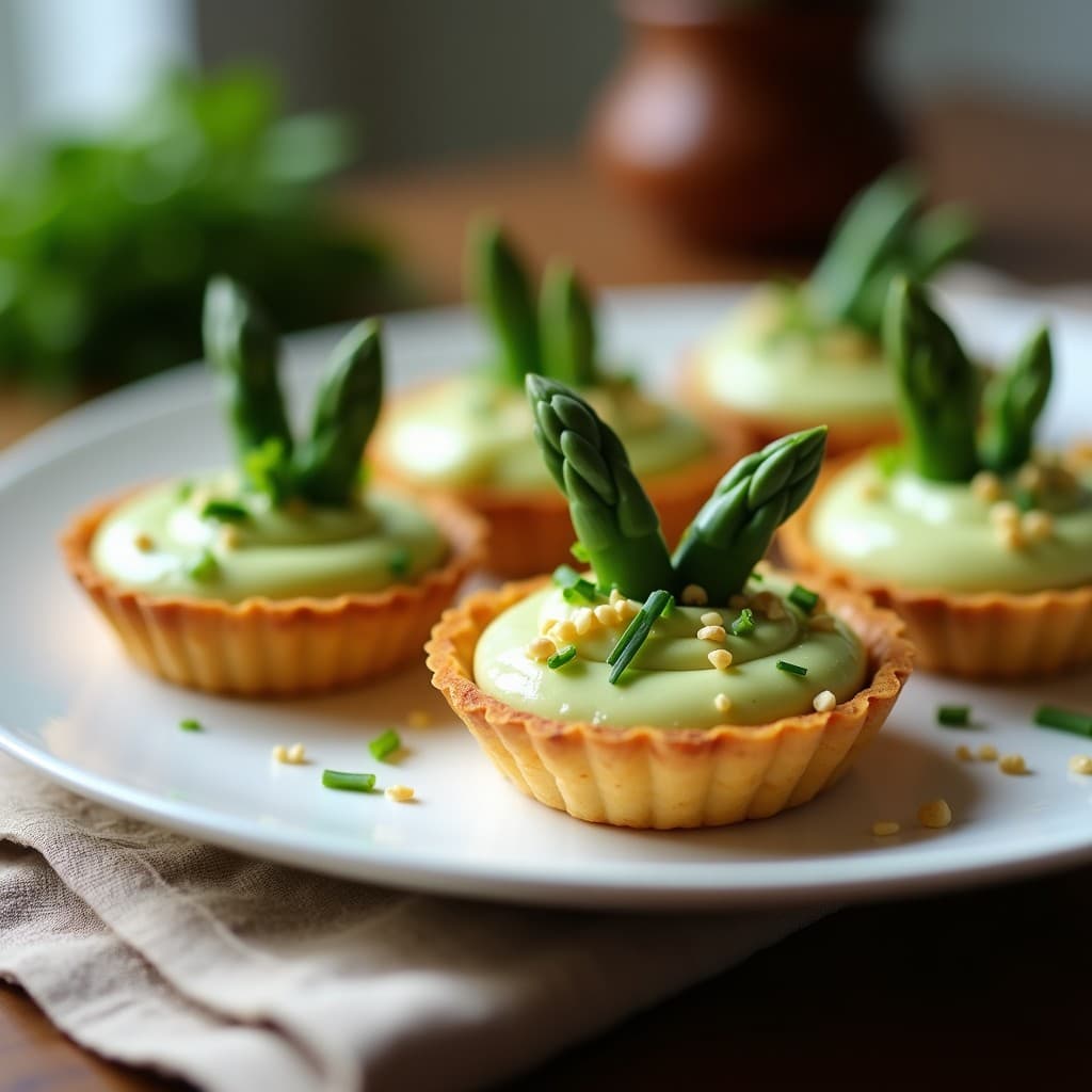 Tartaletas de Base de Anacardos con Crema de Espárragos y Azafrán: Entrante Vegano Sin Horno