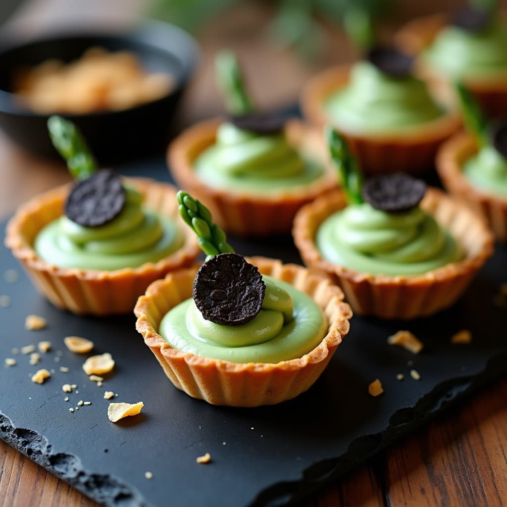 Tartaletas de Base de Avellanas con Crema de Espárragos y Trufa: Entrante Gourmet Sin Gluten