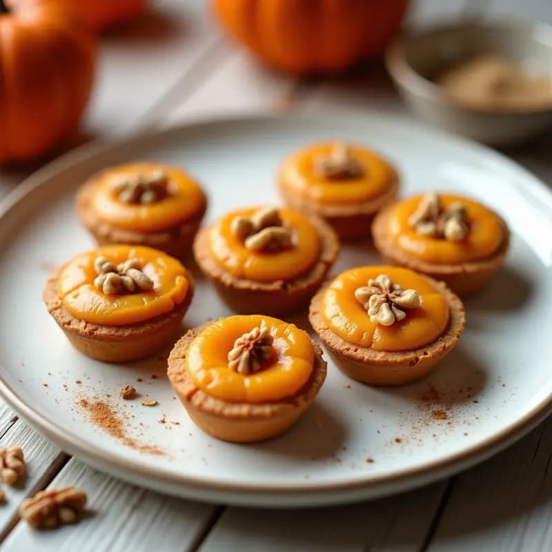 Tartaletas de avena y puré de boniato con especias de pumpkin pie: Desayuno estadounidense sin harina
