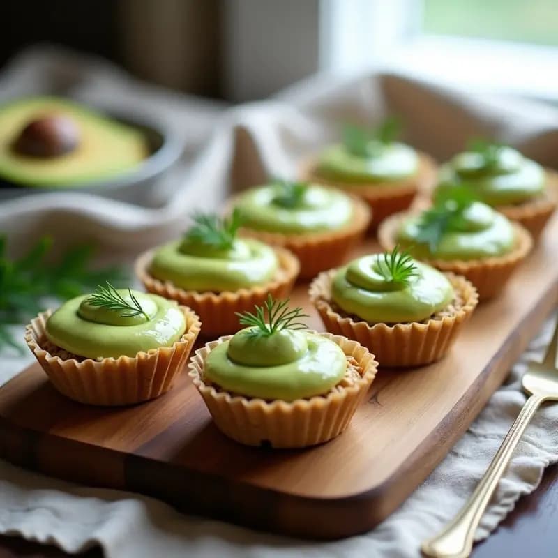 Tartaletas de Base de Avena y Semillas con Crema de Aguacate y Eneldo: Entrante Escandinavo Sin Gluten