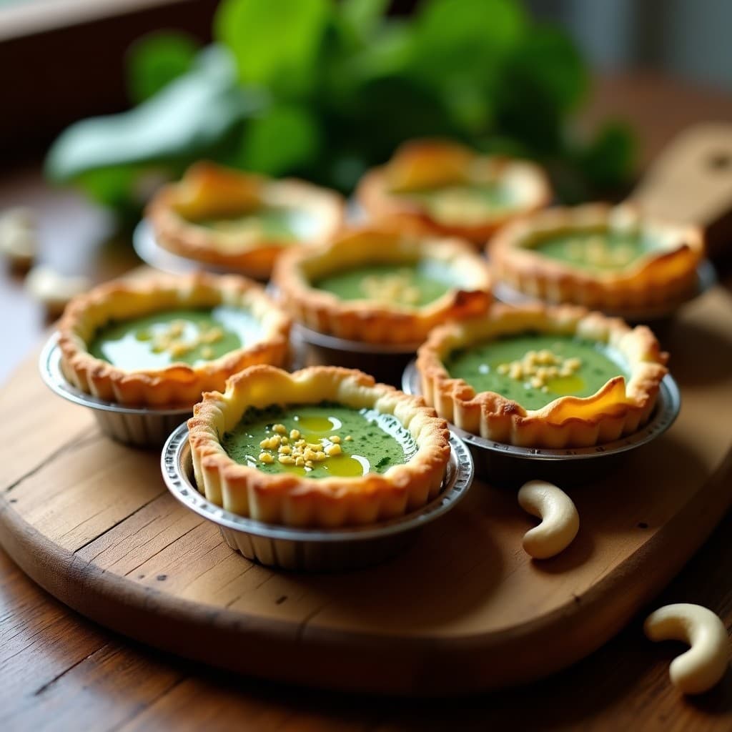 Tartaletas de Base de Almendra con Crema de Espinacas y Queso de Anacardos: Receta Sin Gluten en 20 Minutos