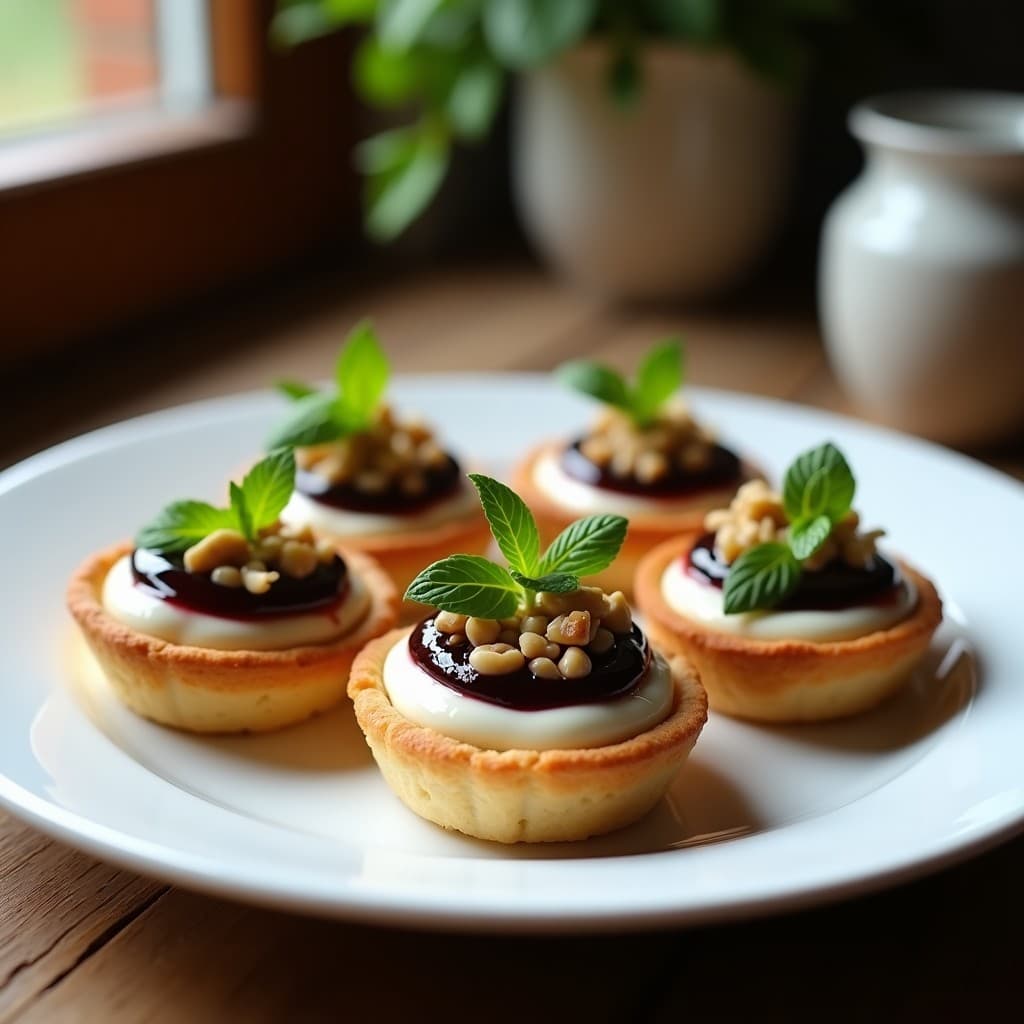 Tartaletas de Base de Almendra con Mermelada de Higuera y Queso de Búfala: Postre Italiano Sin Horno