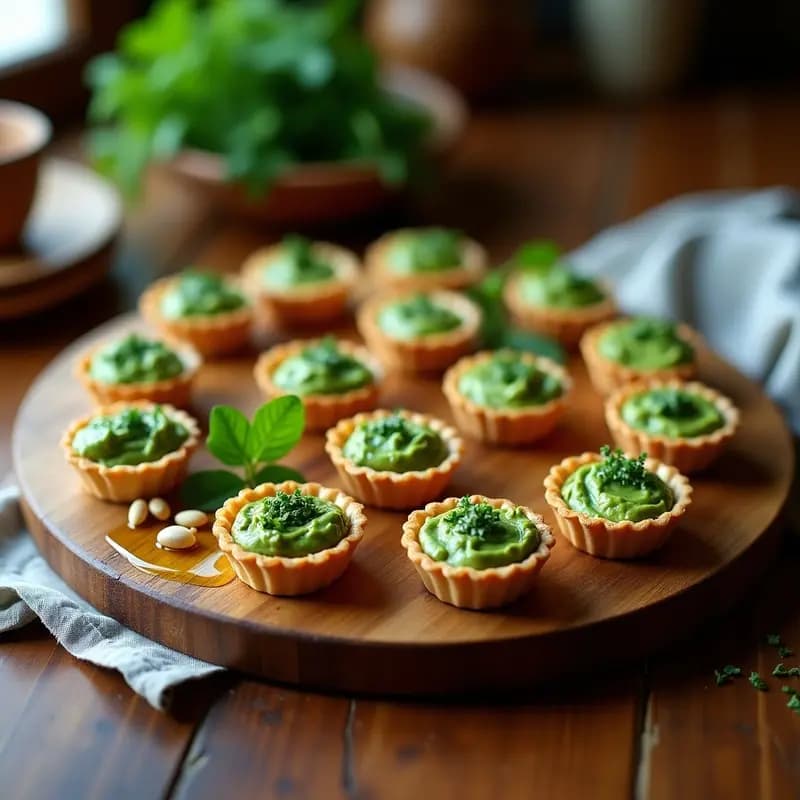 Tartaletas de Base de Almendra con Pesto de Ortigas: Aperitivo Selvático Sin Gluten