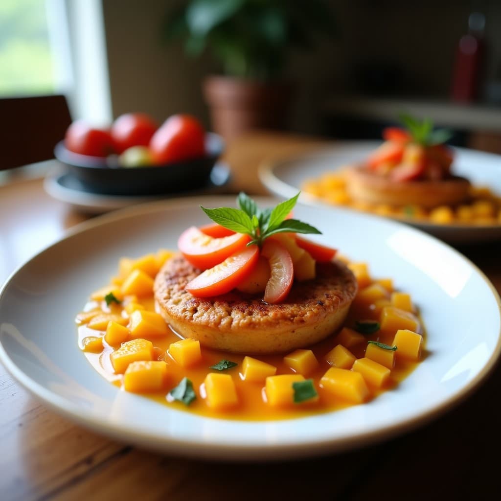 Tartaletas de Base de Lentejas Rojas con Ceviche de Mango: Aperitivo Peruano Vegano