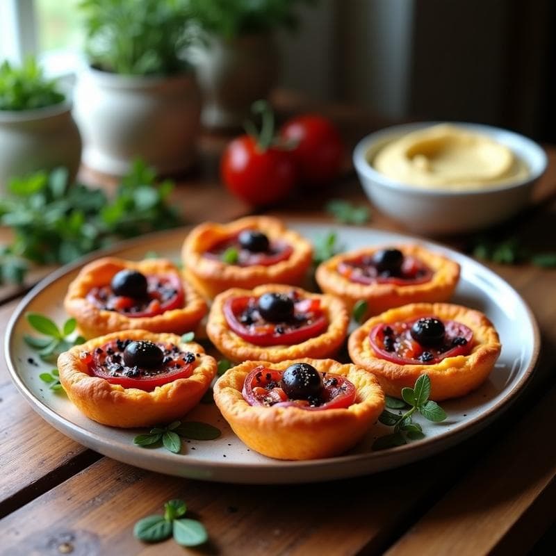 Tartaletas de Batata y Aceitunas Kalamata: Receta Griega Vegana en Airfryer Crujiente