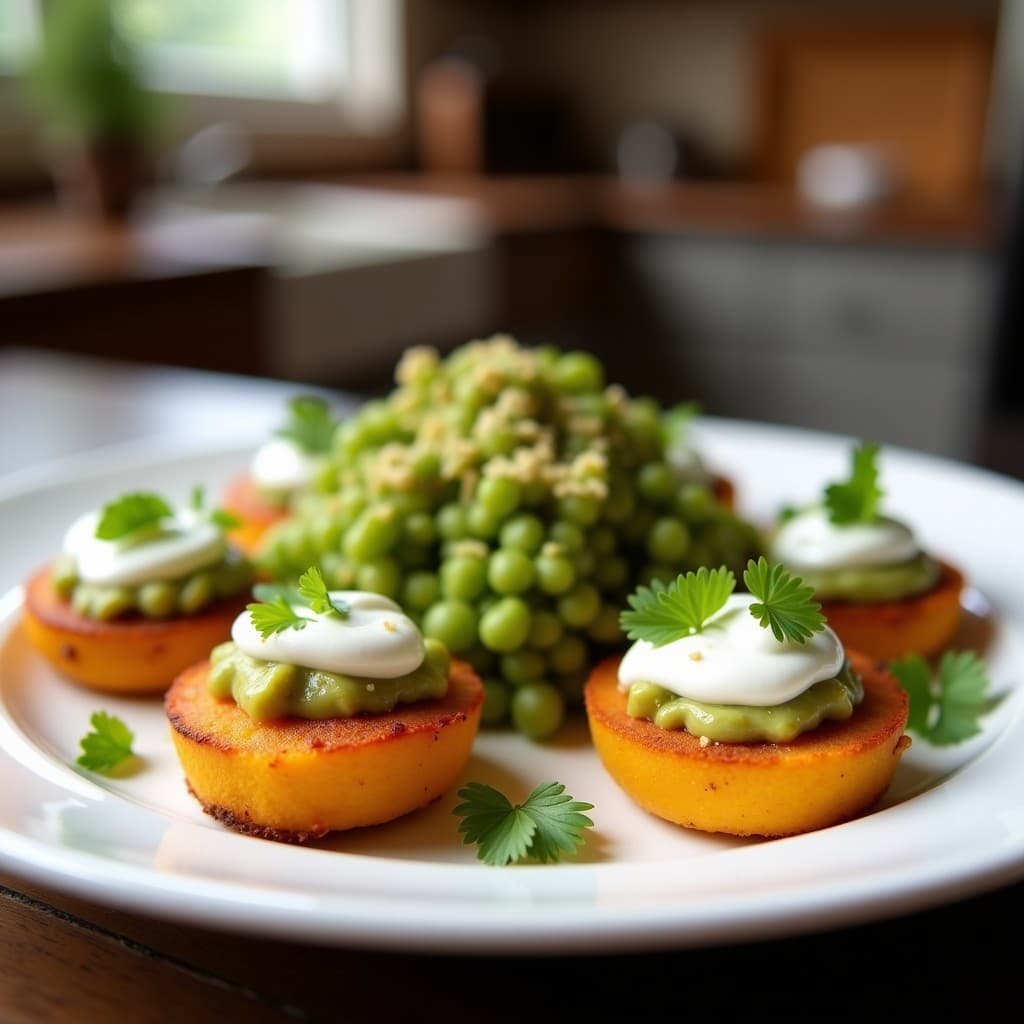 Tartaletas de Base de Batata con Guacamole y Salsa de Yogur Griego: Aperitivo Sin Gluten