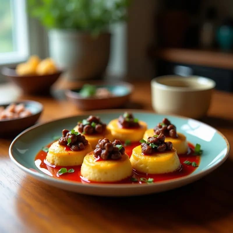 Tartaletas de Batata y Hongos Portobello con Salsa de Romero: Entrante Vegano en Airfryer
