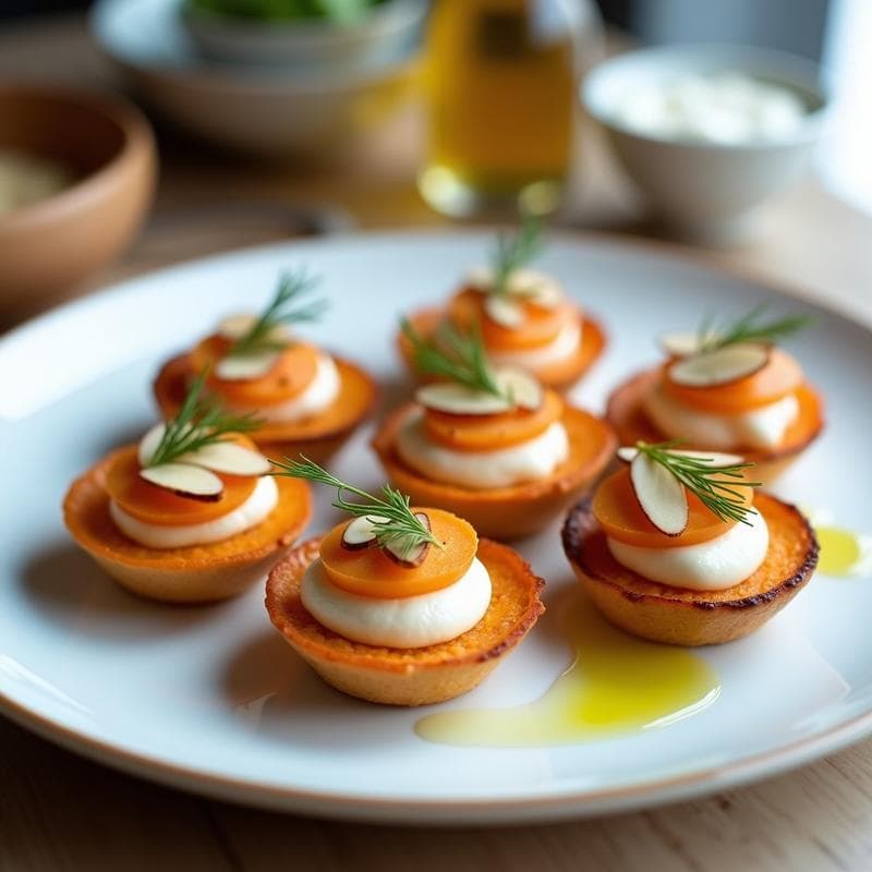 Tartaletas de Batata y Merluza Ahumada con Crema de Eneldo: Receta Escandinava en Airfryer