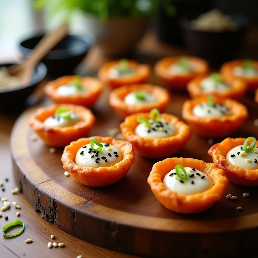 Tartaletas de Batata y Miso: Aperitivo Japonés en Airfryer Sin Harina
