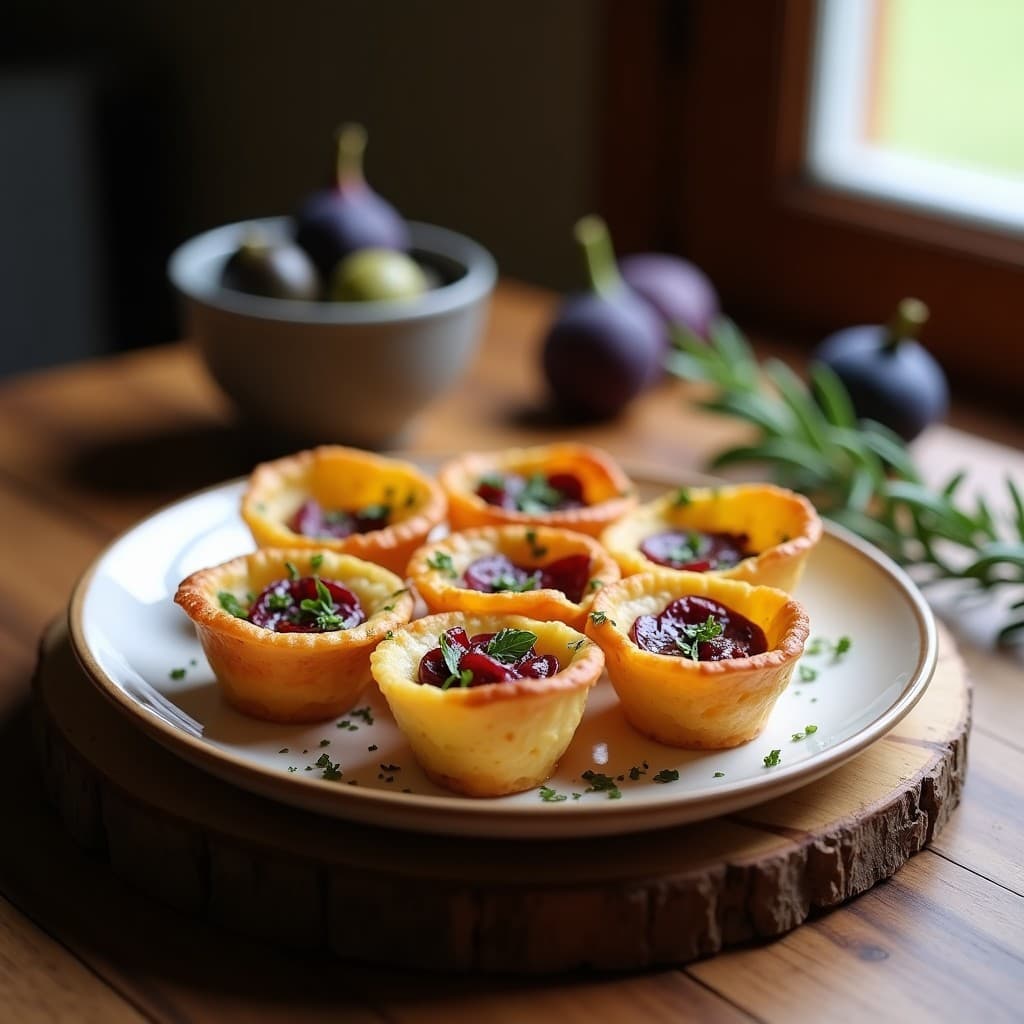 Tartaletas de Batata Morada y Queso de Cabra: Receta Griega Sin Harina para Aperitivo