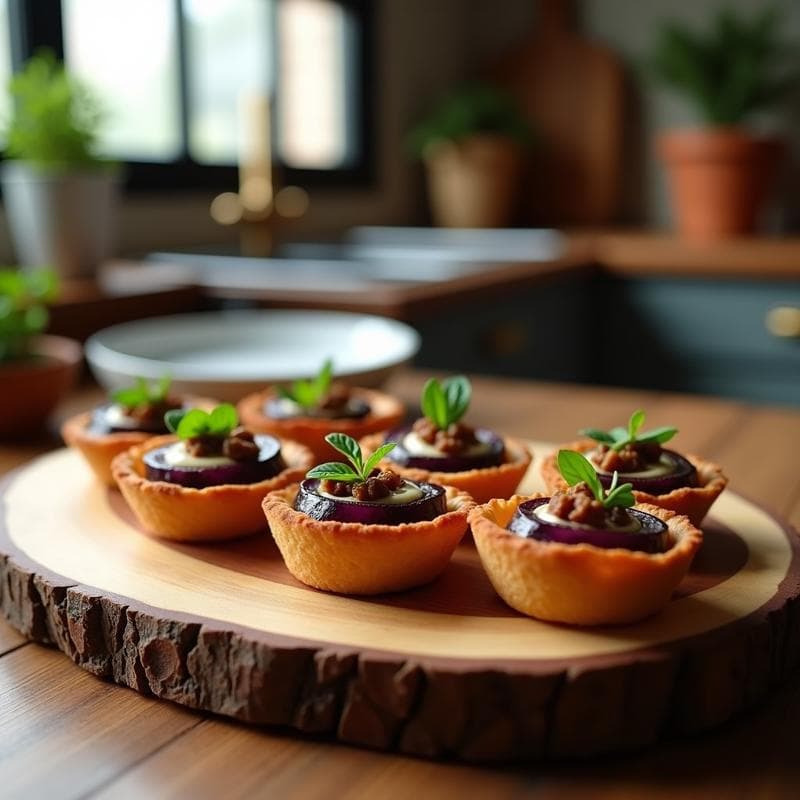 Tartaletas de Batata Morada y Tahini con Relleno de Pasas: Receta Vegana en Airfryer