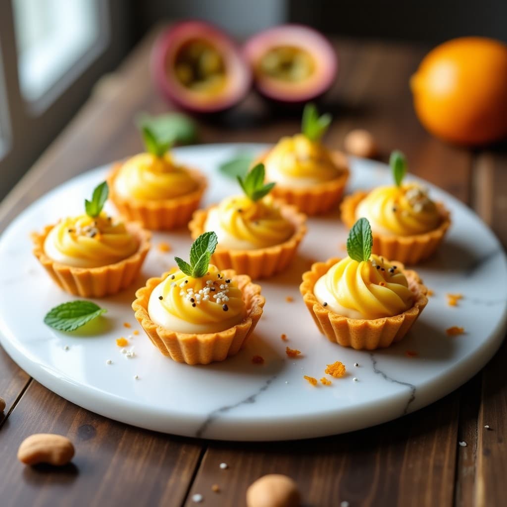 Tartaletas de Batata Naranja y Queso de Macadamia con Mermelada de Maracuyá: Postre Crudivegano Sin Azúcar en 3 Pasos
