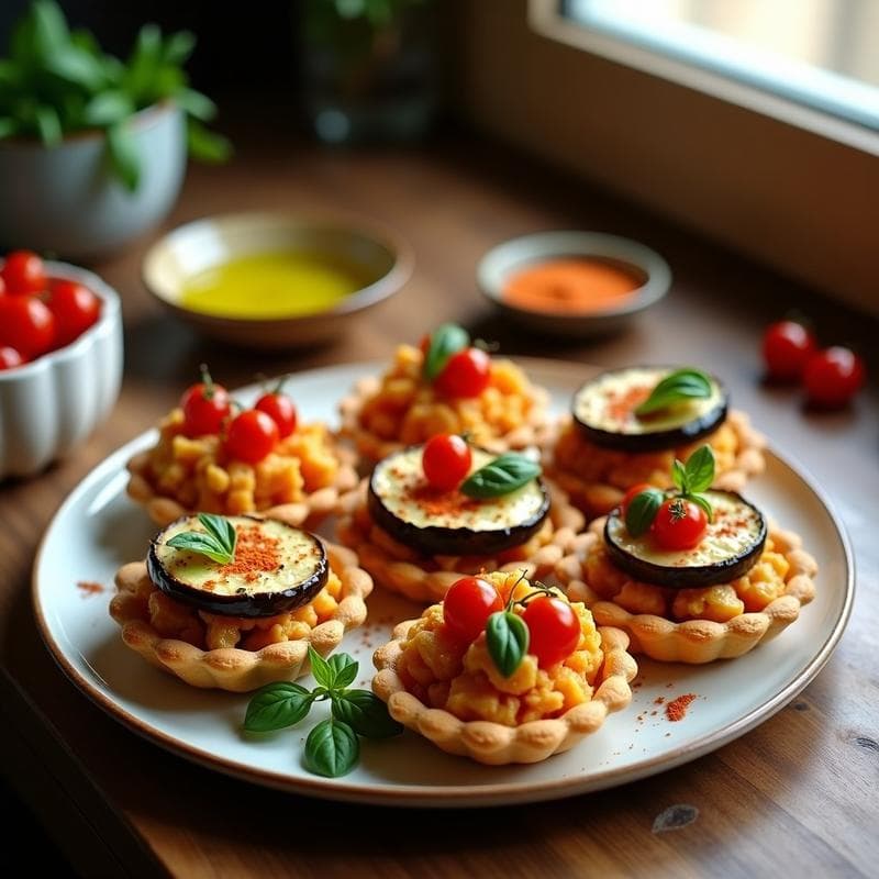 Tartaletas de Berenjena Ahumada y Tofu: Receta Vegana en Airfryer con Sabor Intenso