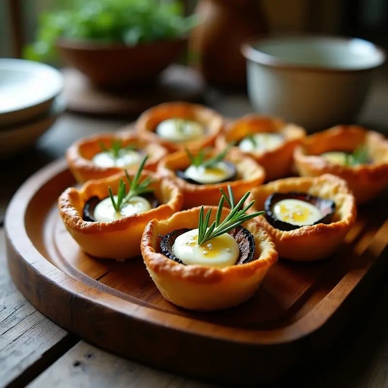 Tartaletas de Berenjena Asada y Queso de Cabra con Miel de Romero: Receta Griega en Horno