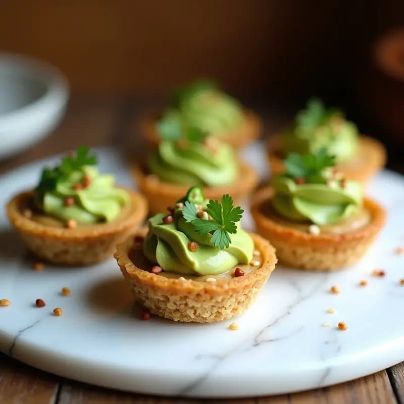 Tartaletas de Cacahuete y Jalapeño con Crema de Aguacate: Postre Picante y Cremoso Sin Horno