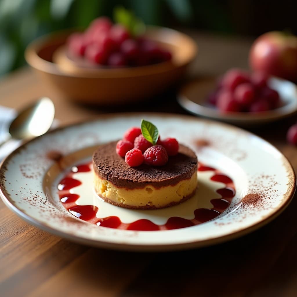 Tartaletas de Base de Cacao con Crema de Anacardos y Frambuesas: Postre Raw Vegano