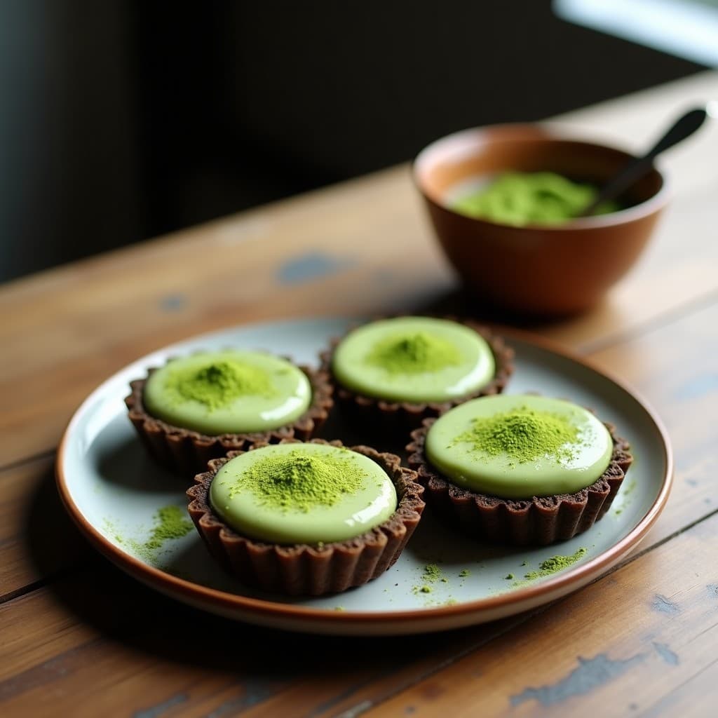 Tartaletas de Café y Matcha: Receta Vegana Sin Horno y Sin Azúcar para Tupper