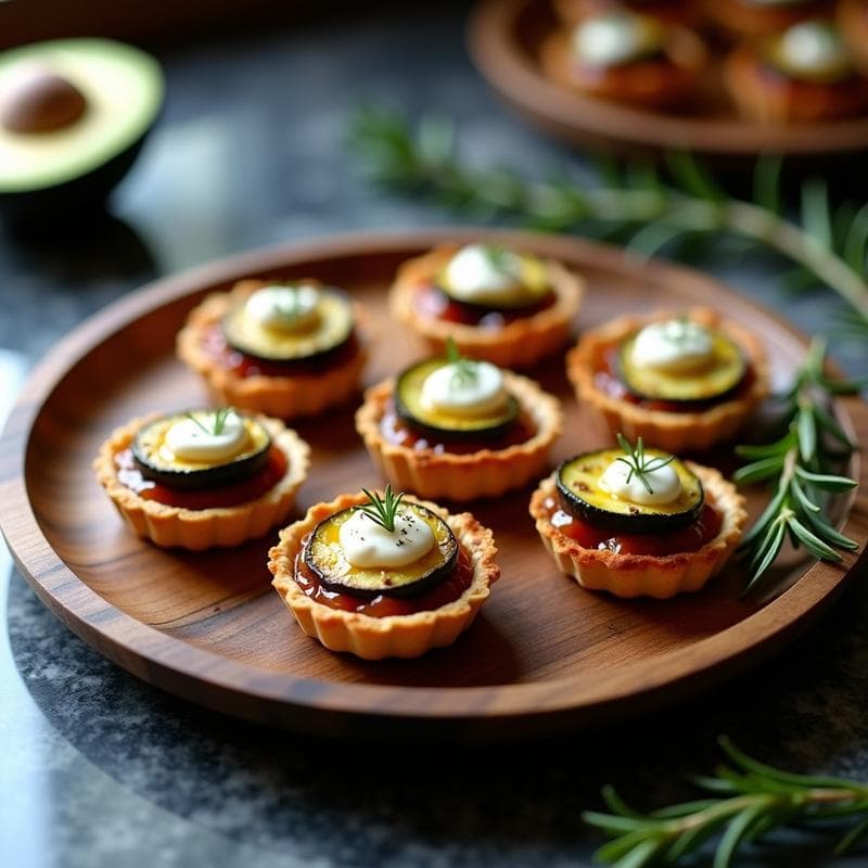 Tartaletas de Calabacín y Queso de Cabra con Mermelada de Cebolla: Entrante Francés Sin Gluten