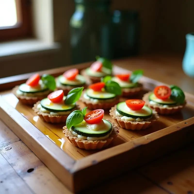 Tartaletas de Calabacín y Queso de Macadamia con Base de Nueces: Entrante Crudivegano Sin Horno