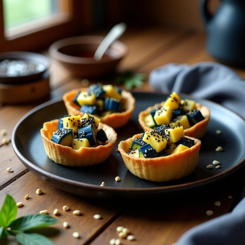 Tartaletas de Calabaza Azul y Tofu Sedoso: Receta Vegana con Umami Profundo en 30 Minutos