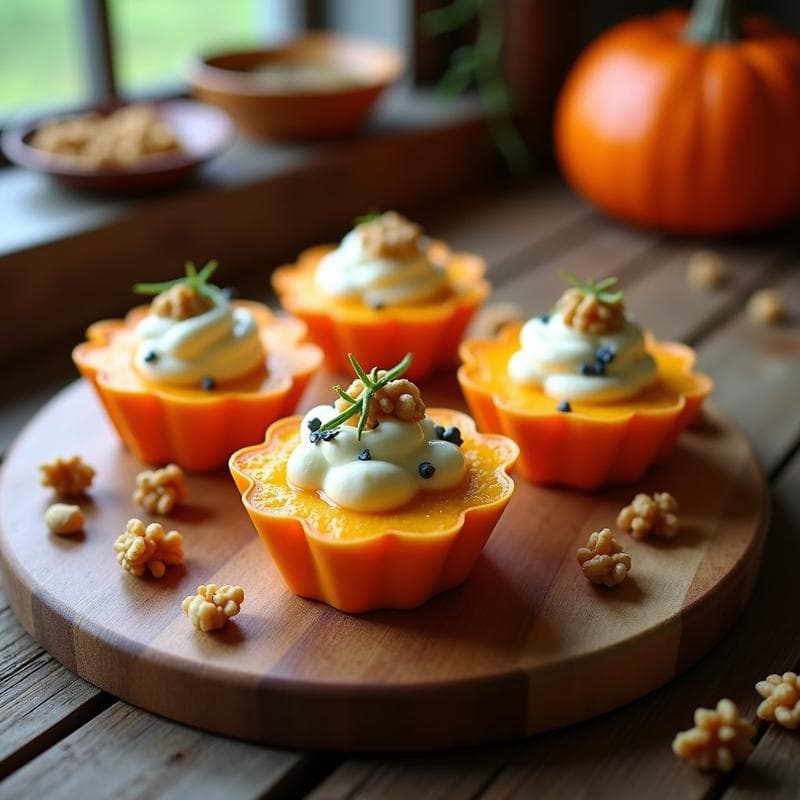 Tartaletas de Calabaza y Queso Azul: Receta Griega en Molde de Silicona sin Horno