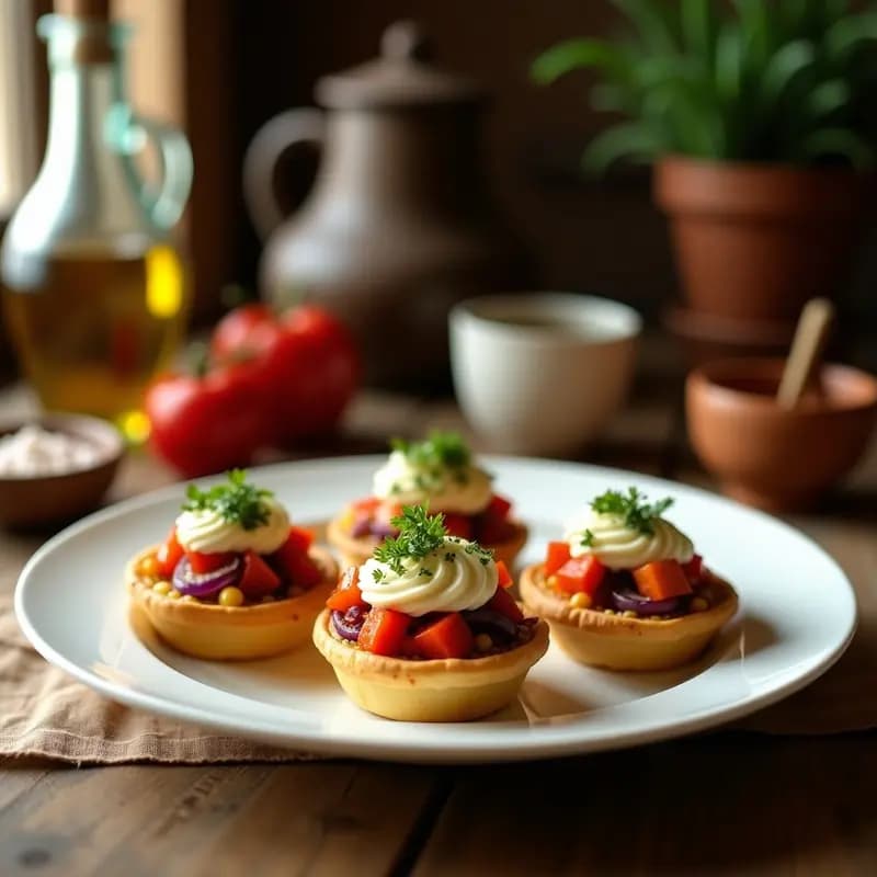 Tartaletas de Caldero con Brandada de Bacalao y Pimientos Asados: Receta Tradicional Española