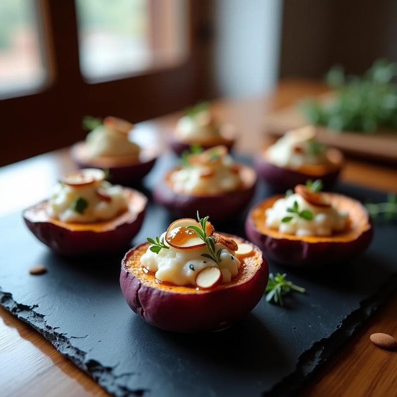 Tartaletas de Camote Morado y Queso Azul: Entrante Gourmet Sin Harina en Airfryer