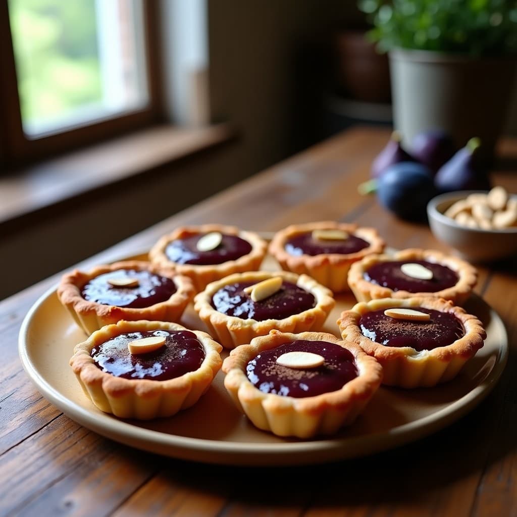 Tartaletas de Masa de Castaña con Mermelada de Higuera: Postre Francés Sin Gluten y Vegano