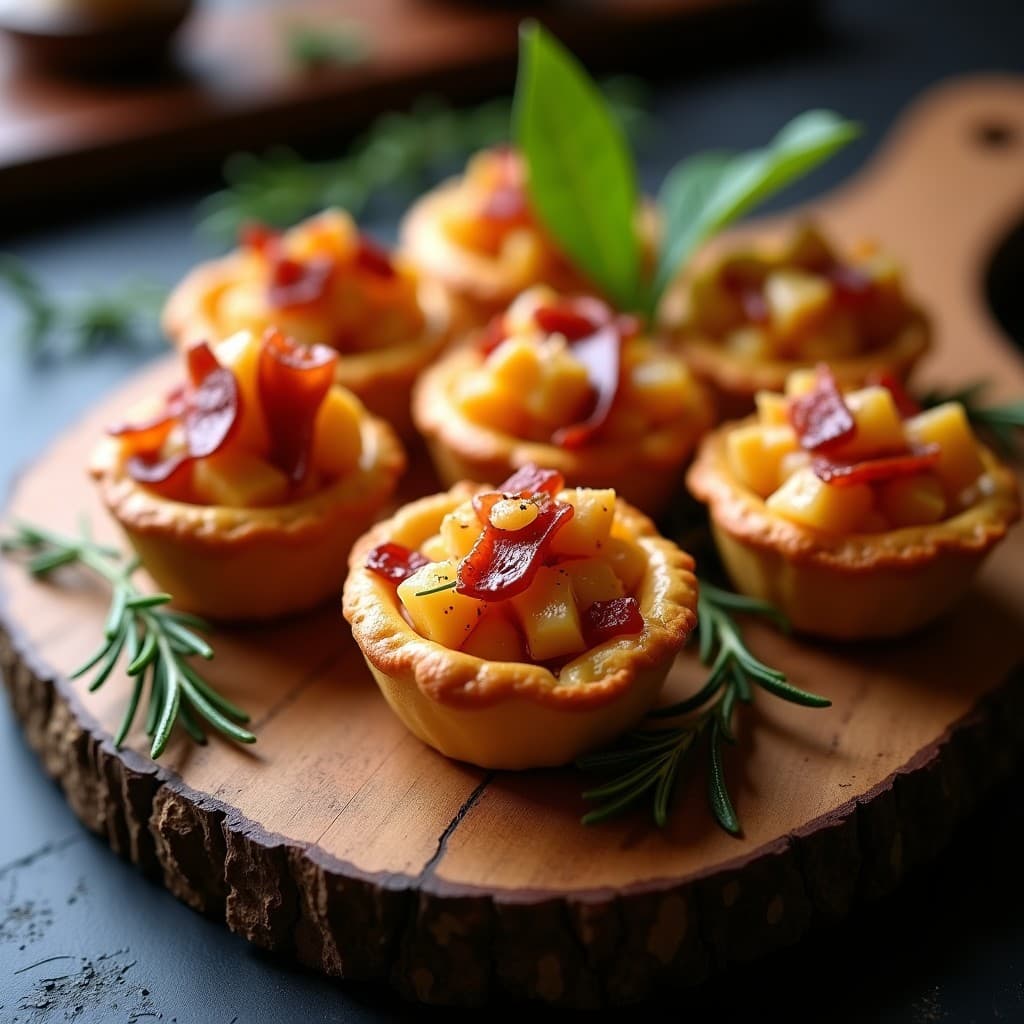 Tartaletas de Cecina y Queso de Oveja: Aperitivo Español en Airfryer con Toque rústico