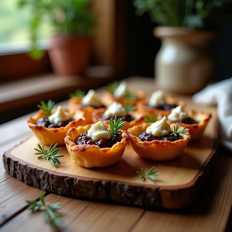Tartaletas de Champiñones Portobello y Queso de Cabra con Mermelada de Cebolla: Receta en Airfryer sin harina