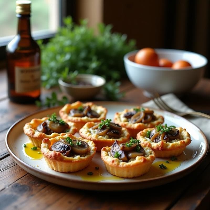 Tartaletas de Champiñones Trufados al Horno: Receta Elegante y Sin Gluten en 30 Minutos