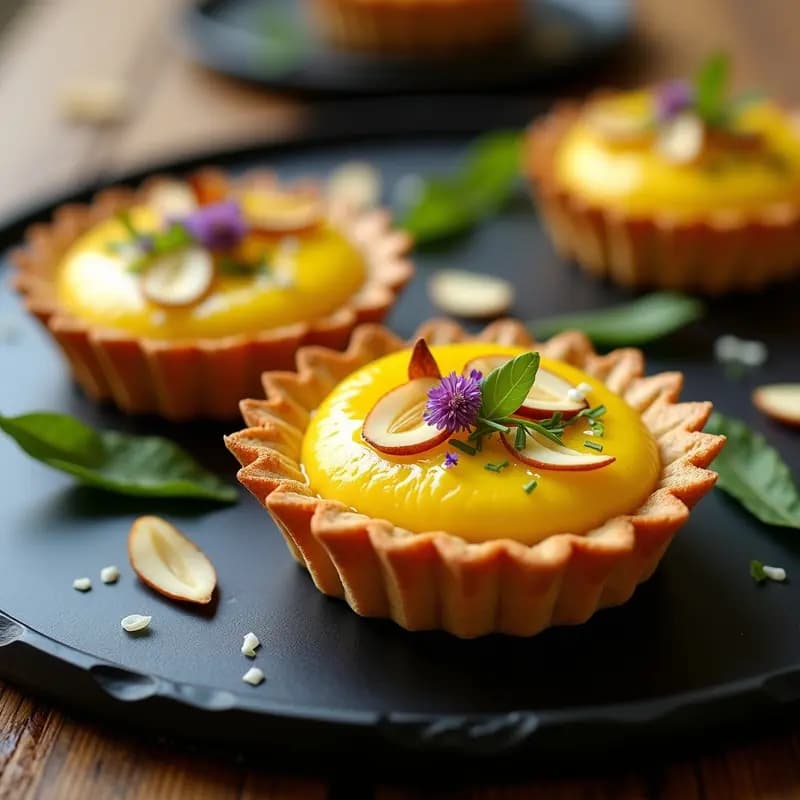 Tartaletas de Crustácea de Chirivía con Puré de Coliflor y Azafrán: Receta Escandinava Vegana Gourmet
