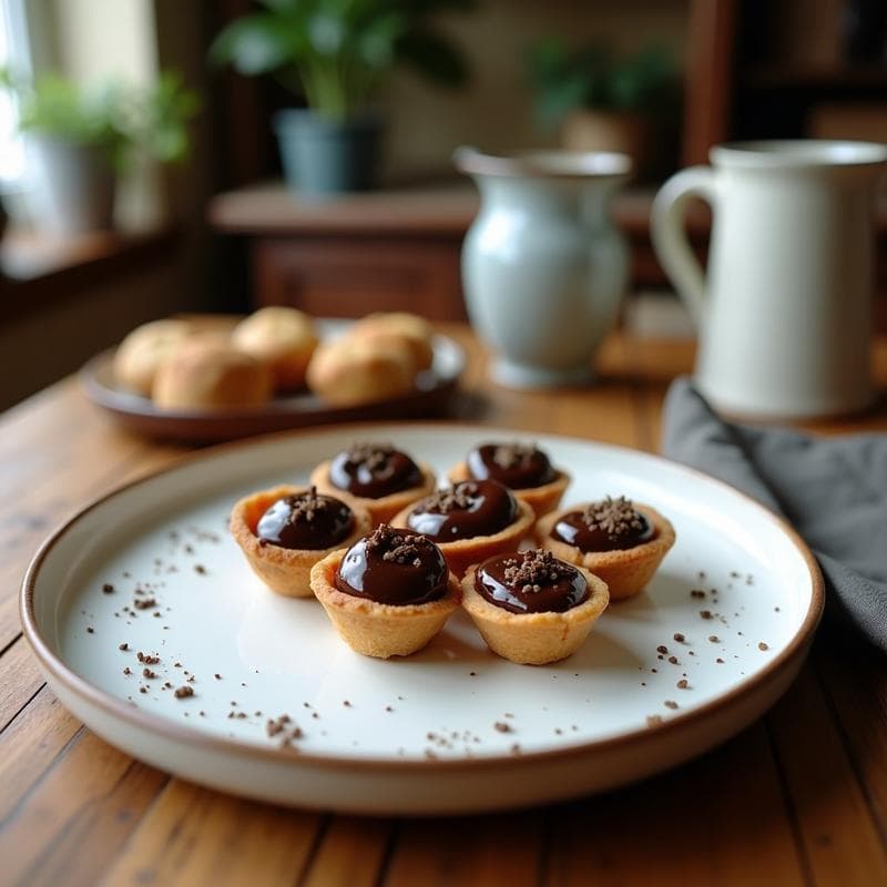 Tartaletas de Chocolate y Aceite de Oliva: Postre Mediterráneo Sin Harina en Airfryer